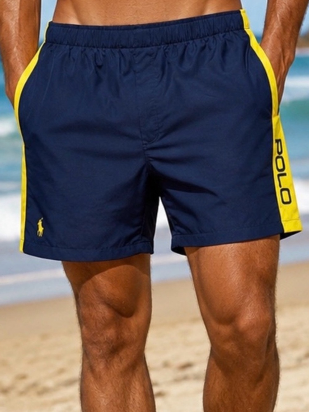 Polo Ralph Lauren Vintage Men’s Pony Logo Swim Trunks Shorts L